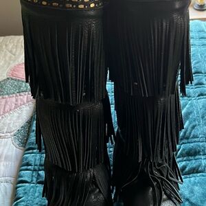 Old Gringo black fringe boot.